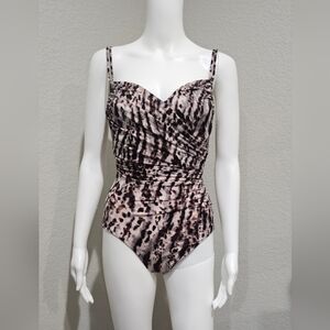 MAGICSUIT MAGIC SUIT Swimsuit One Piece Bathing Beach Pool Swim Wear Brown sz 6